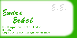 endre erkel business card